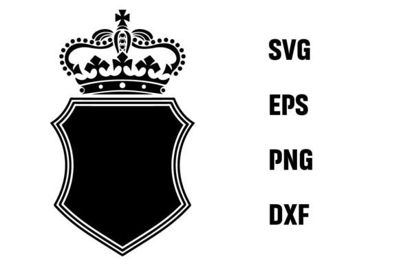 Crown Shield Monogram SVG - Royal Crest Graphics Freebies